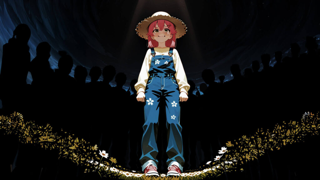 群衆に囲まれて泣いているさくらみこさん